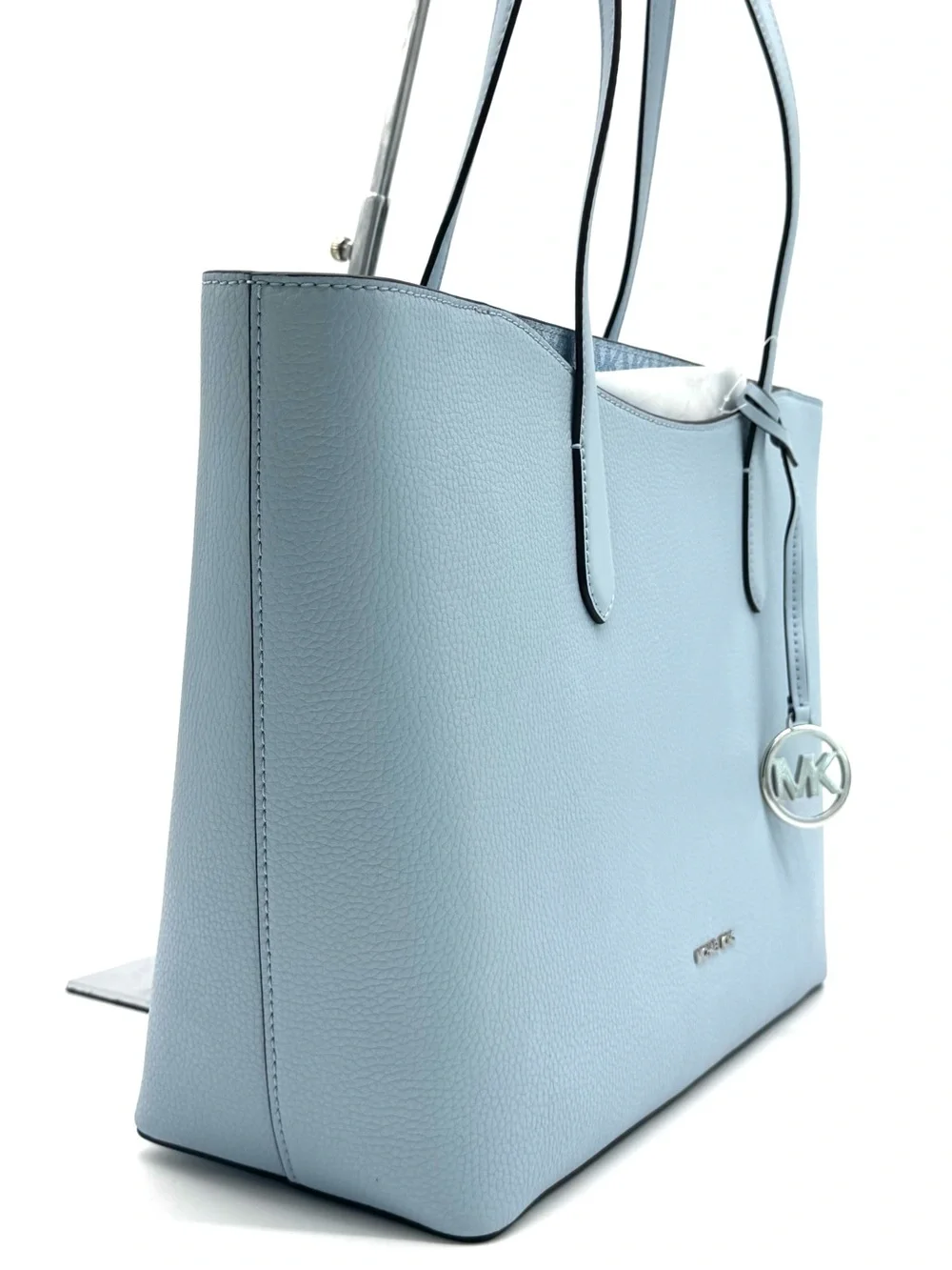 Michael Kors Arden Large Leather Tote Bag Pale Ocean Blue